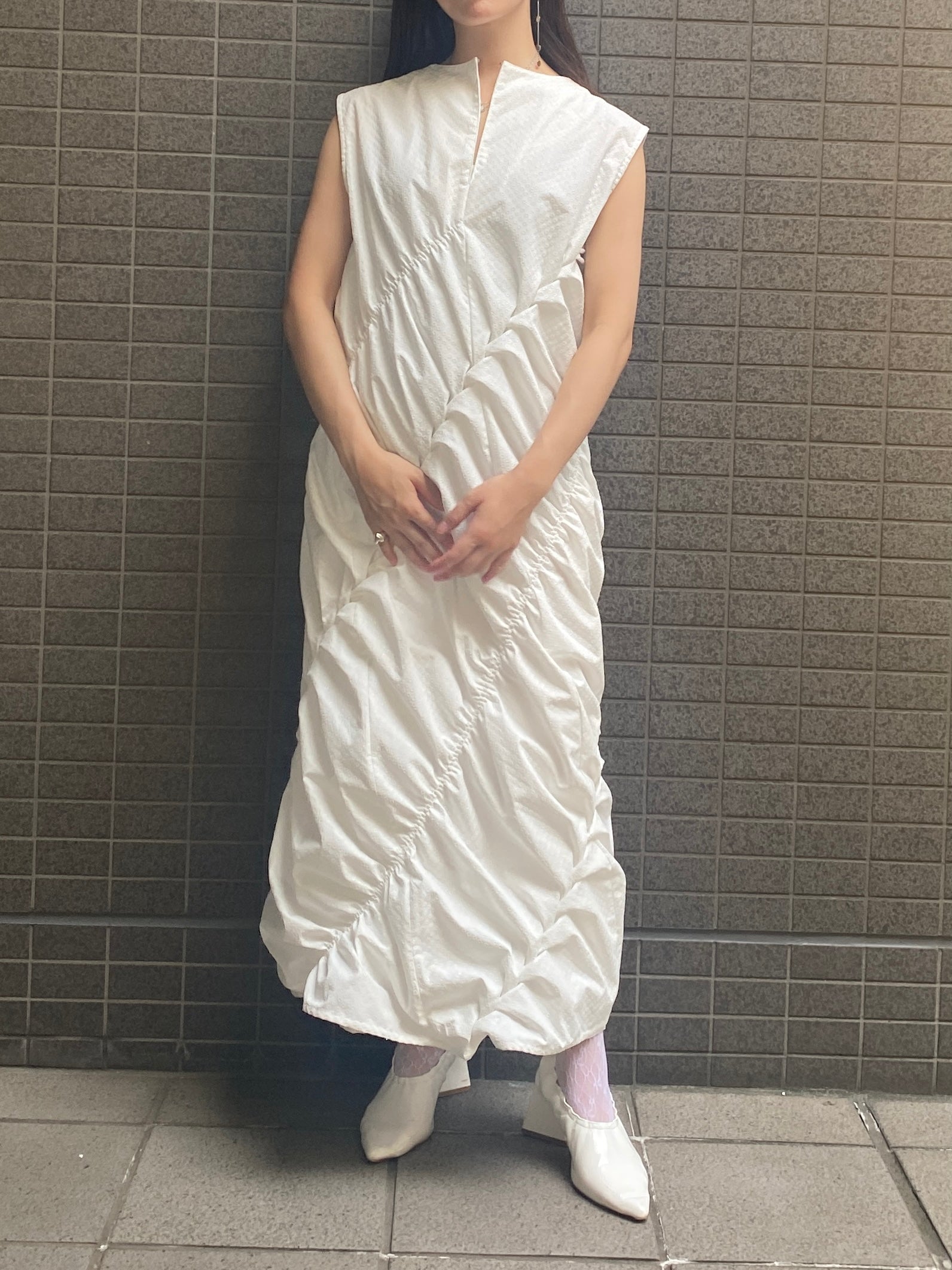 Twist smocking dress