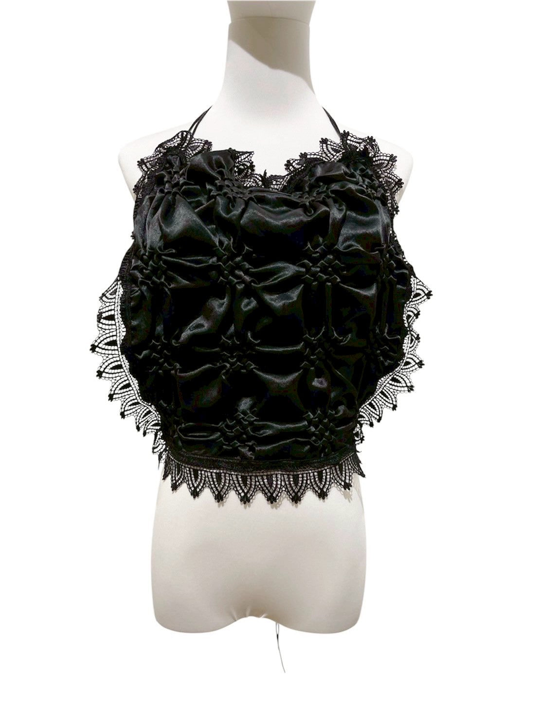 Smocking veill bustier - Black