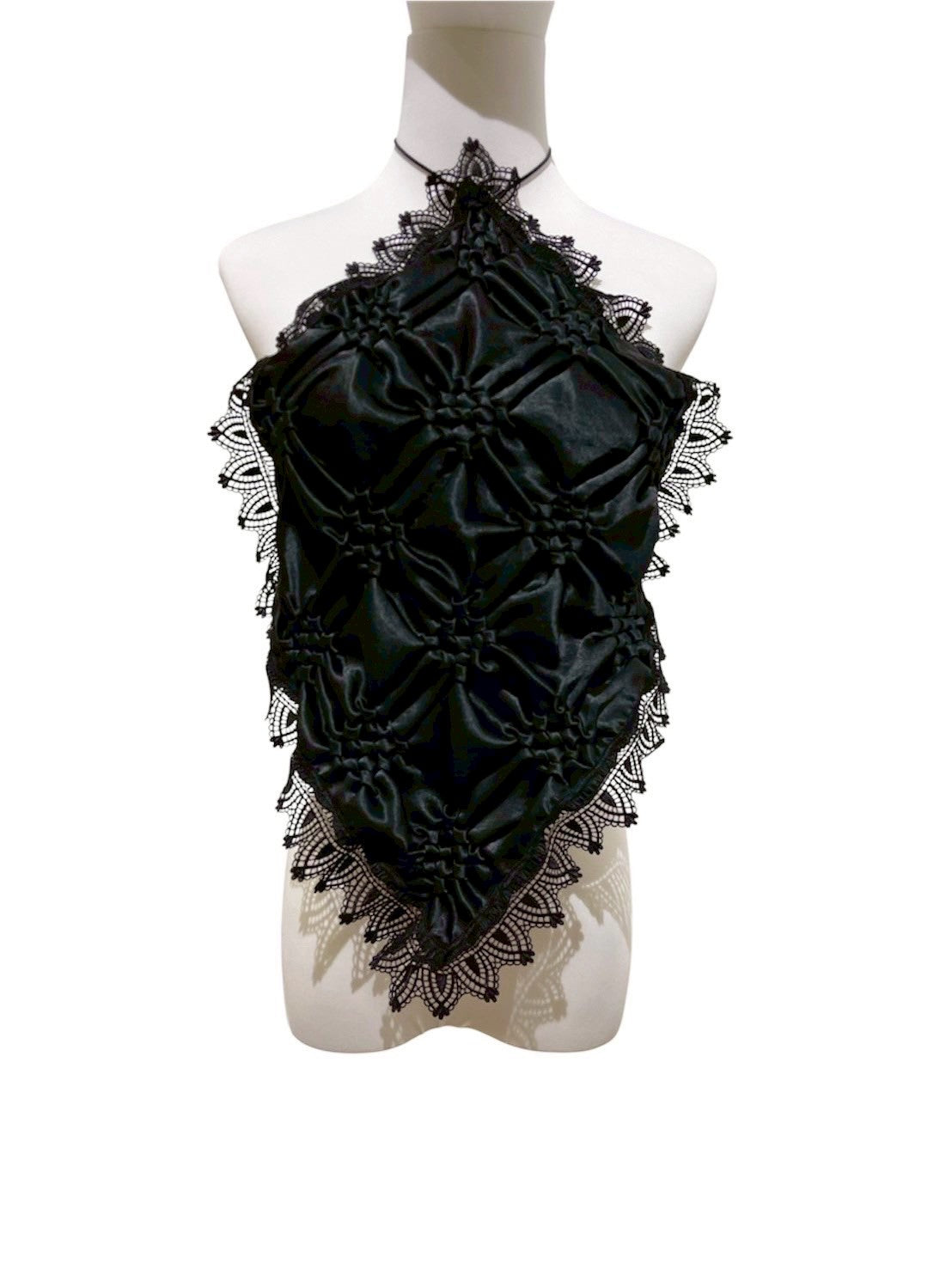 Smocking veill bustier - Black