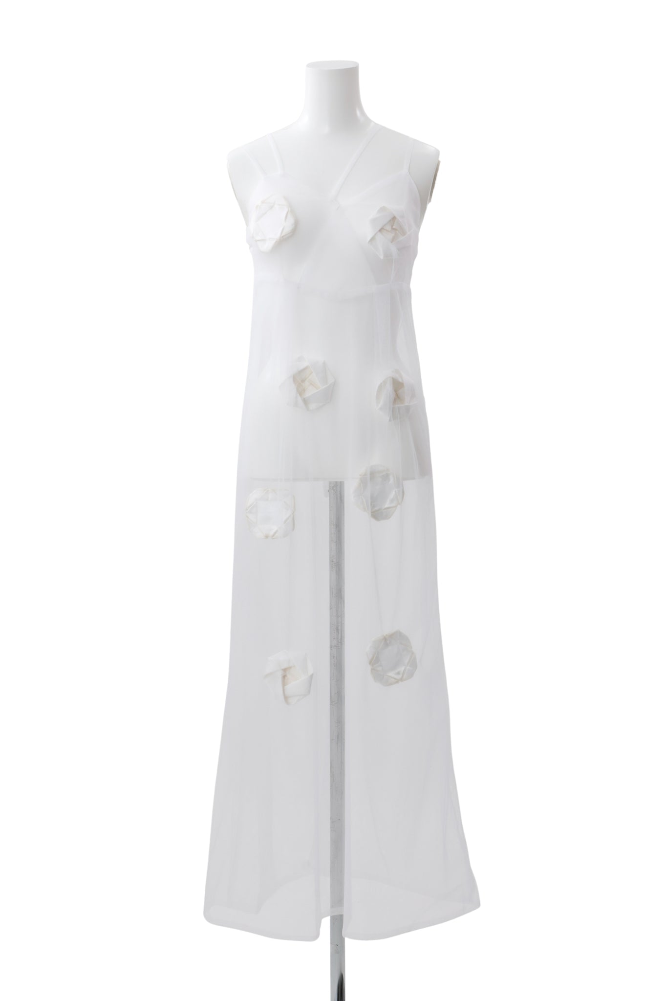 Origami veil dress - White