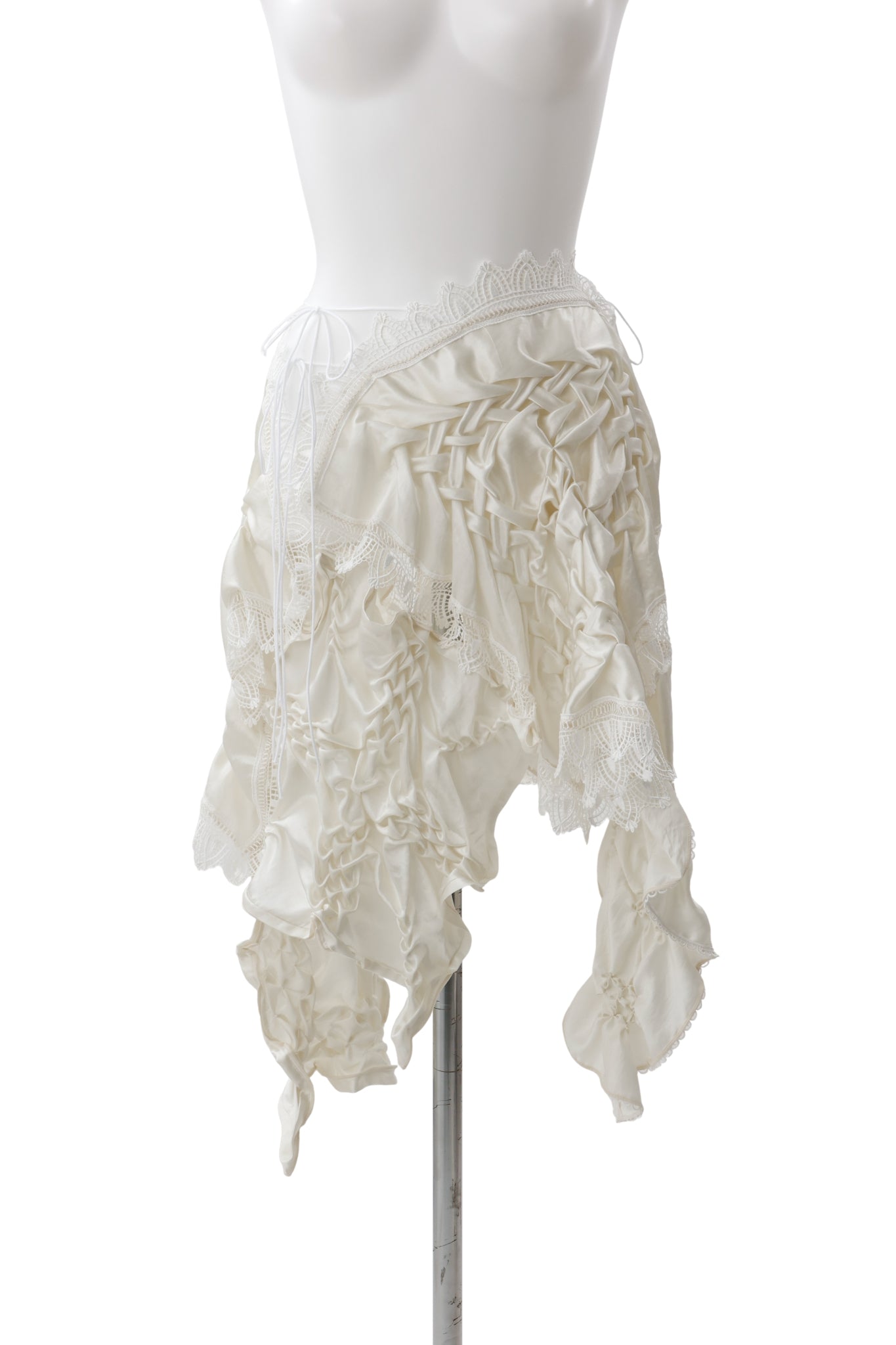 Smocking veill skirt - White