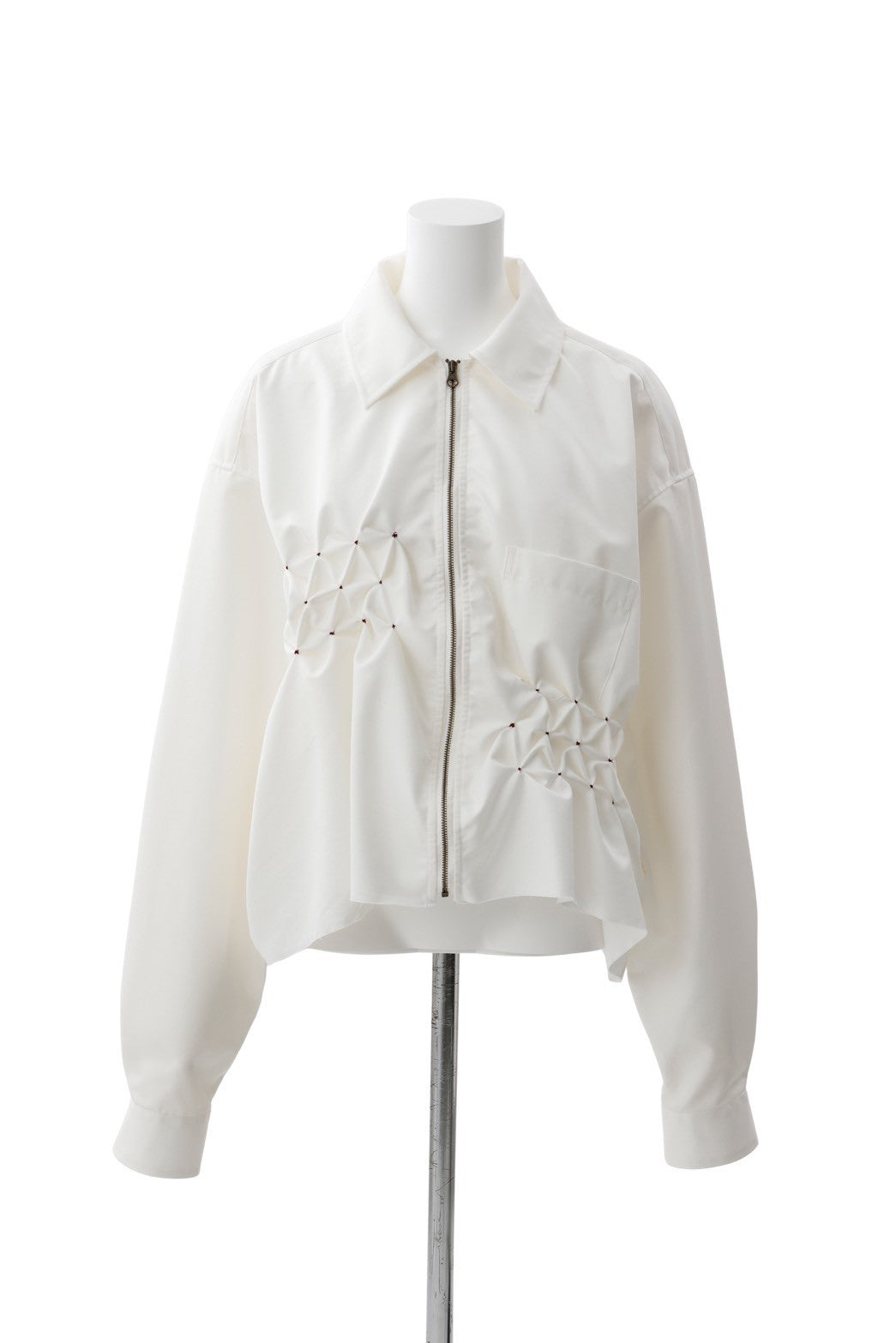 Zip shirt jacket - White