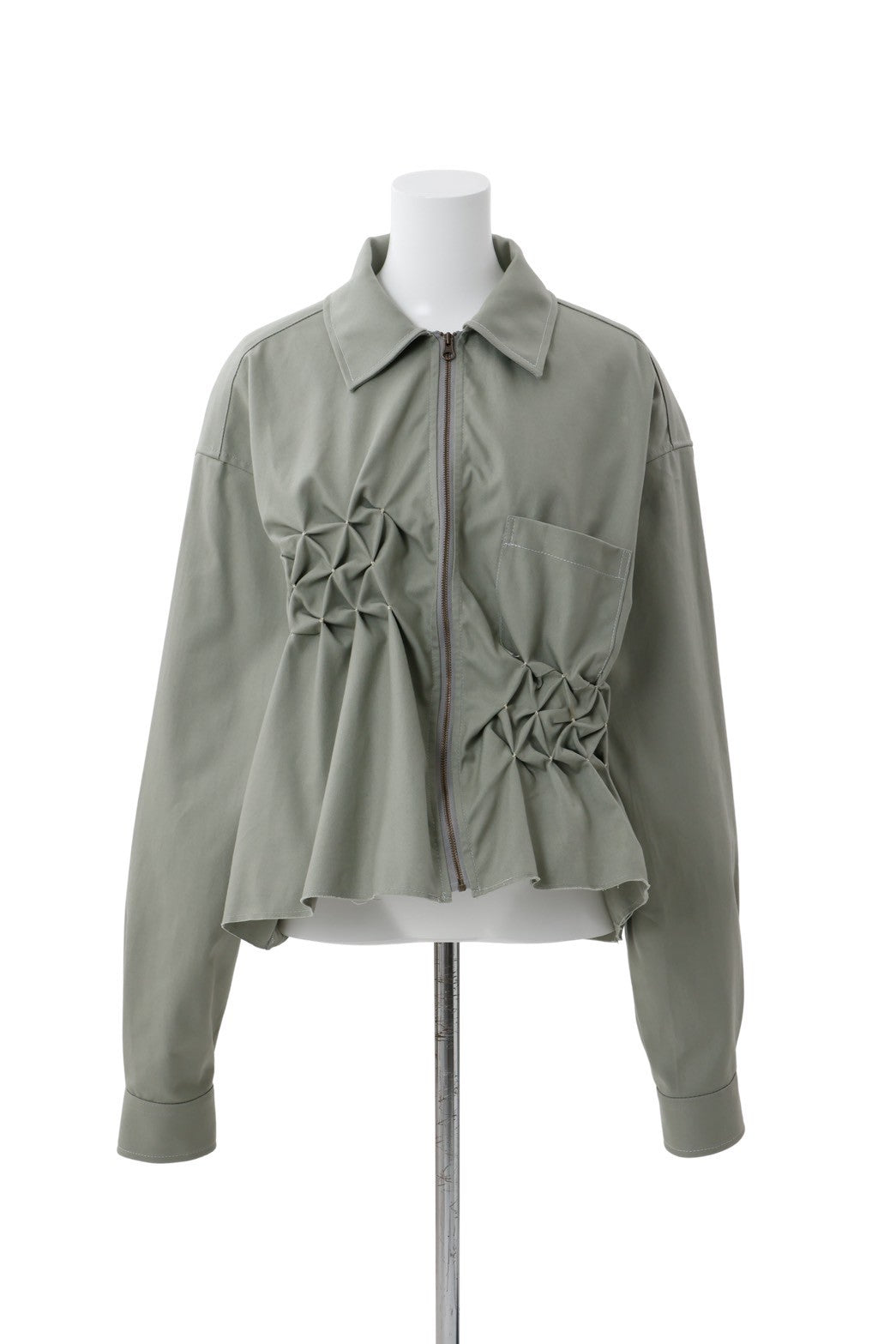 Zip shirt jacket - Green