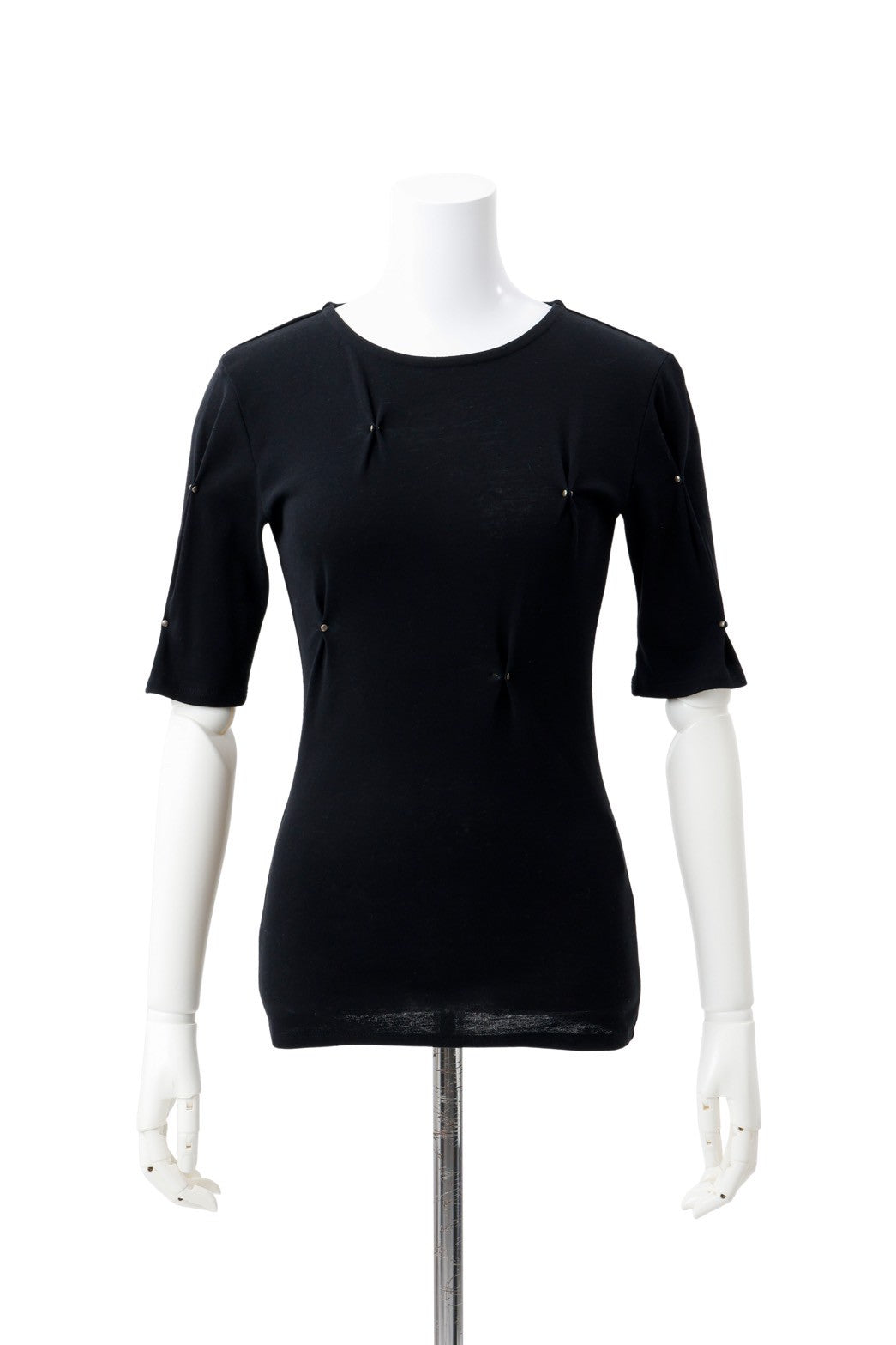 Pic tuck cut pullover - Black
