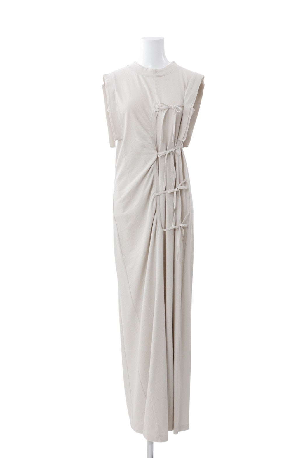High slit cut dress - Beige