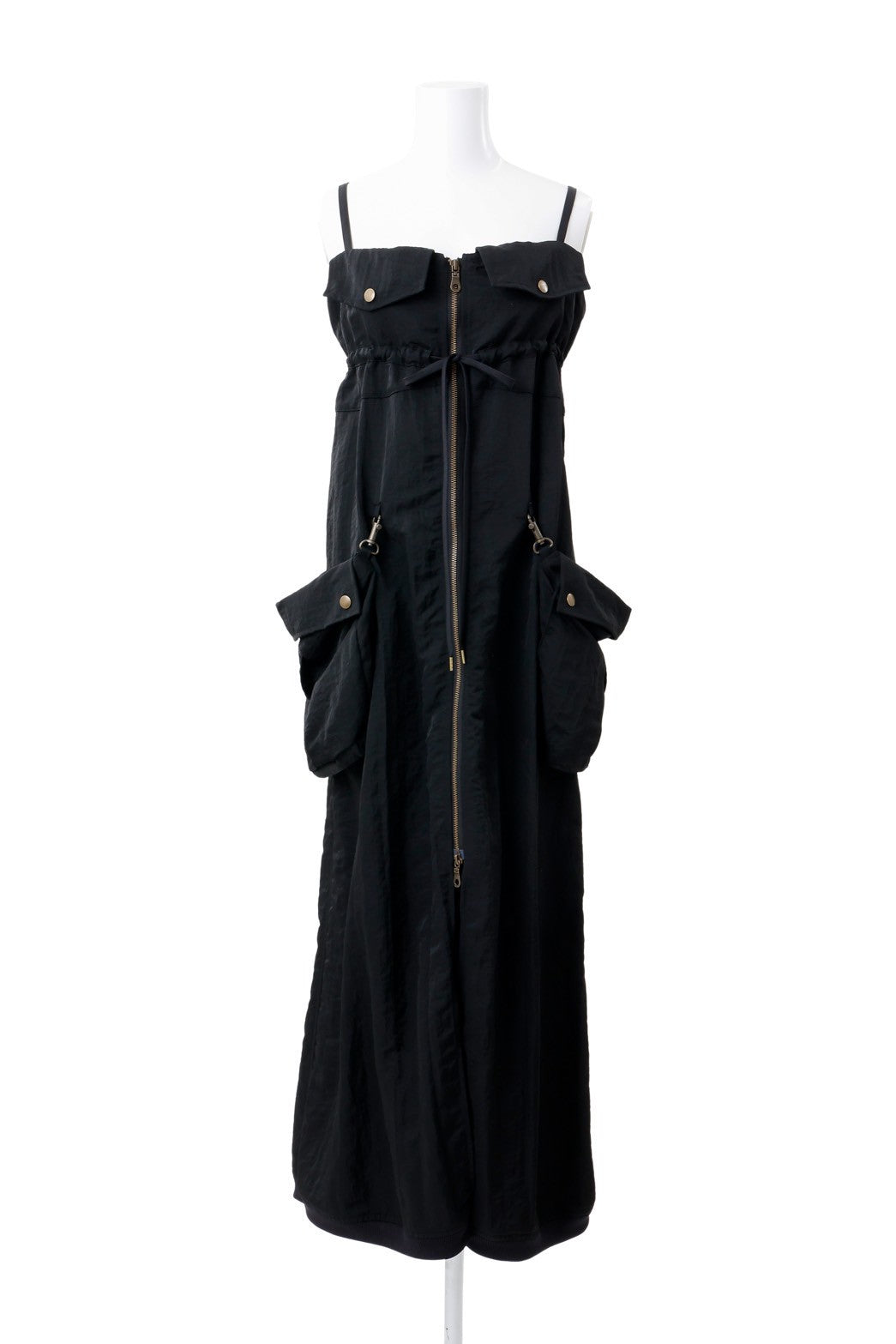 Military shrink zip dress - Black