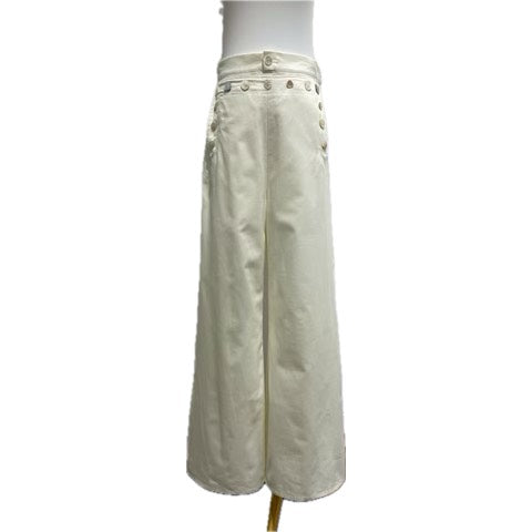 Navy sailor pants - Ivory