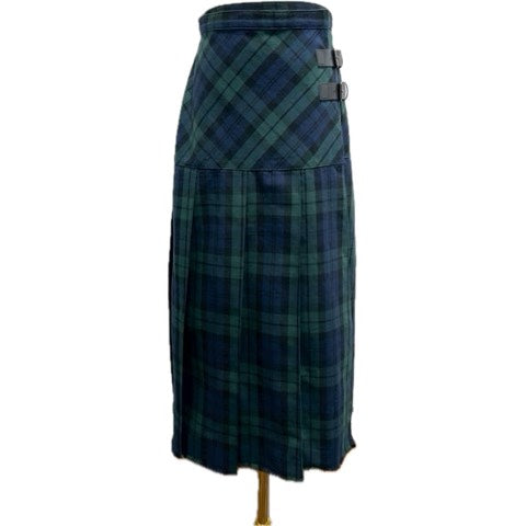 Plaid pleated skirt - Navy