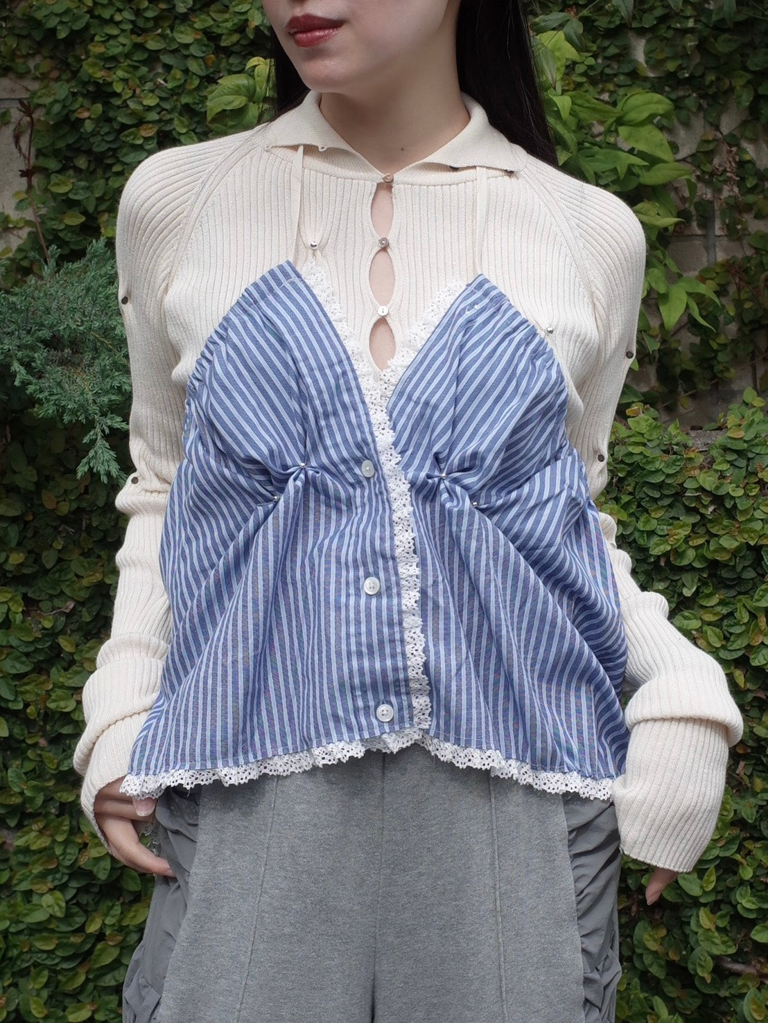 ATELIER by Create Clair / Remake shirt - skirt bustier