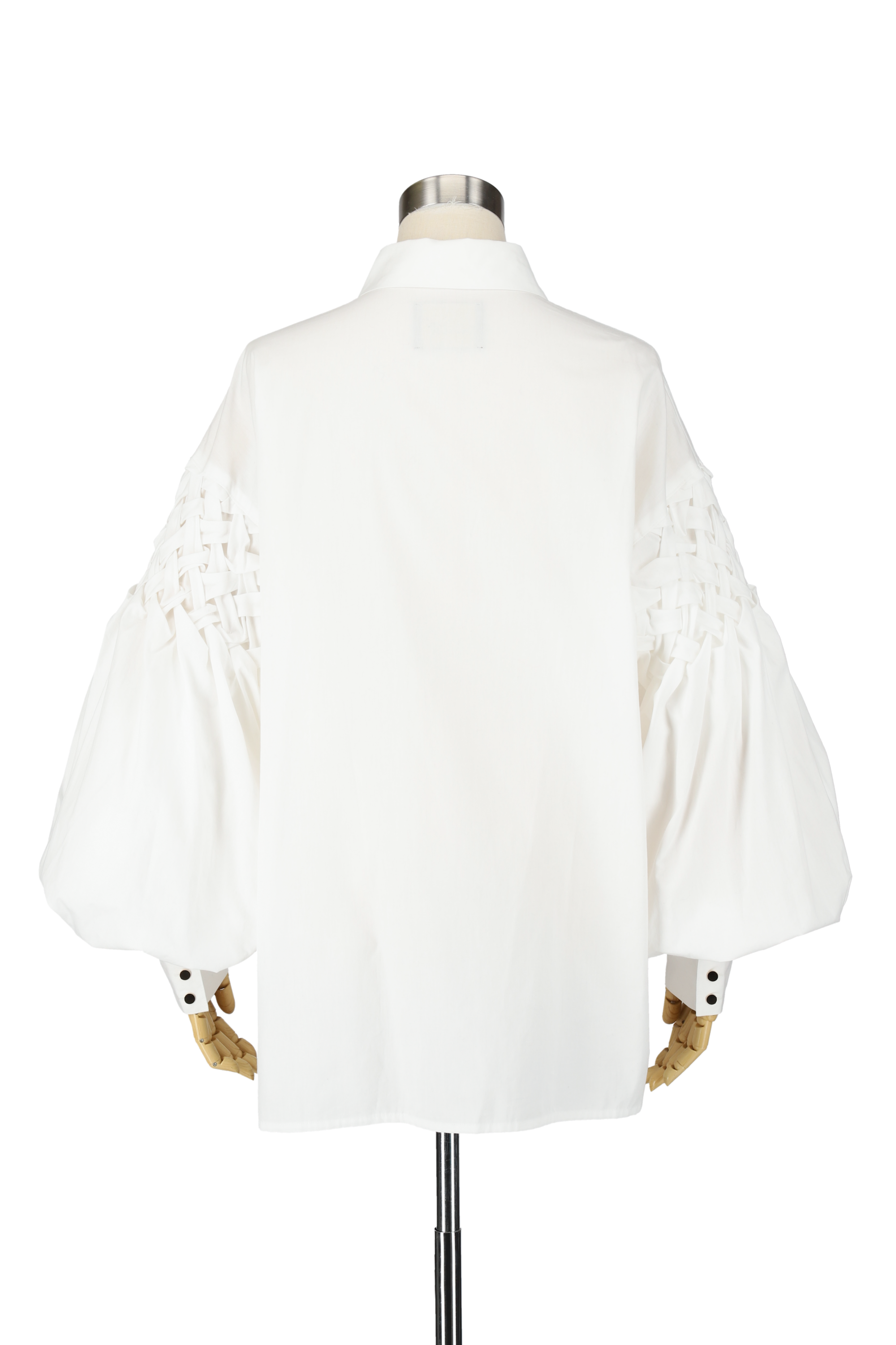 Smocking sleeve blouse - White